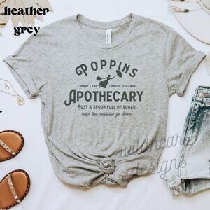 Poppins Apothecary Shirt, Disney Inspired Shirt - Heather Grey